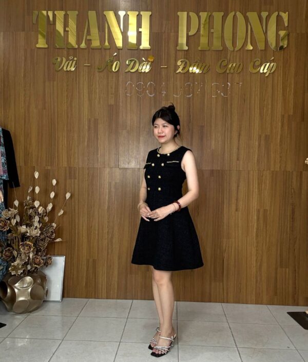 Đầm Tweed Cổ Tròn Viền Ánh Kim TPH000029 - Ảnh 4
