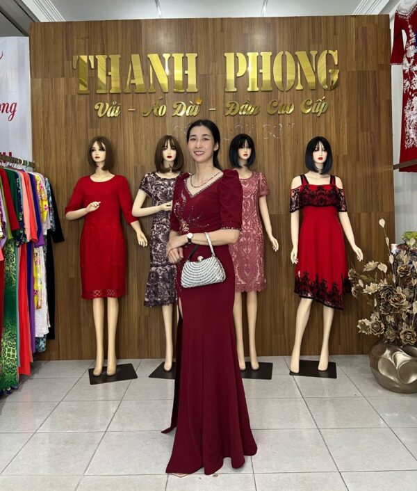 Đầm Dạ Hội Đỏ Đô Sang Trọng TIE000002 - Ảnh 2