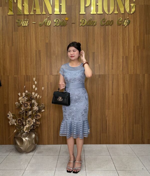 Đầm Ren Xanh Đuôi Cá TBA000088 - Ảnh 2