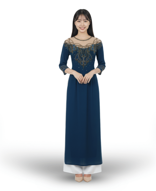 Áo dài dạ yến LAI001