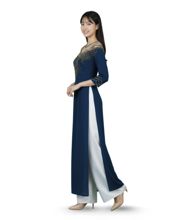 Áo dài dạ yến LAI001